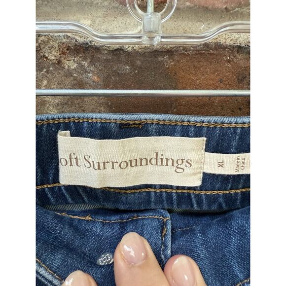 SOFT SURROUNDINGS Ultimate Denim‎ Pull On Relaxed Shorts Size 18 Stretch 2EE35 - Picture 3 of 7